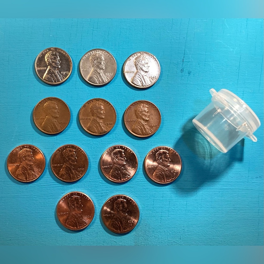 ⚫️ Vintage - All 3 Lincoln Steel War Wheat Pennies & Free Bonuses - Collectible